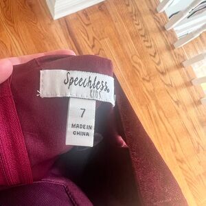 Dark red velvet dress